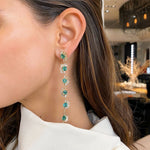 Emerald and Diamond Drop Earring
