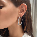 In & Out Diamond Hoops