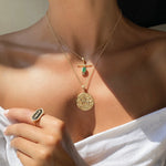 Limited Edition Pegasus Large Diamond Coin Charm Necklace