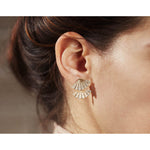 Double-Fan Diamond Earrings