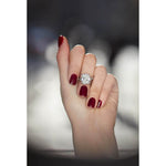 Cushion Cut Engagement Ring with Tapered Bullets