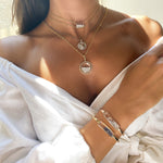Double Chain Diamond Shaker Pendant