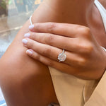 Round Brilliant Cut Engagement Ring with Diamond Pavé