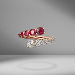 Ruby & Diamond Twist Ring
