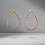 Pear Shape Hoop Earrings with Pear Diamond