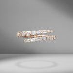 Two Row Baguette Coil Ring