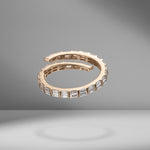 Two Row Baguette Coil Ring