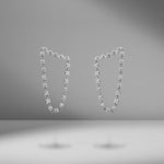 Diamond Bar Loop Earrings