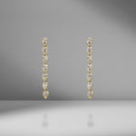 Pear Diamond Bezel Drop Earrings