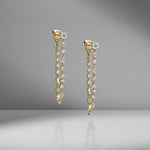 Long Multi Shape Diamond Loop Earrings