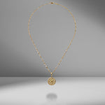 Small Compass Diamond Coin Charm