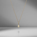 N/S Small Diamond White Enamel Charm