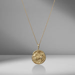 Limited Edition Pegasus Large Diamond Coin Charm Necklace