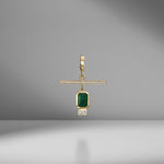 NESW Emerald Diamond Charm