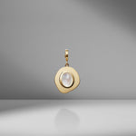 Small Byzantine Moonstone Coin Charm