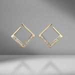 White Light Baguette Diamond Earrings