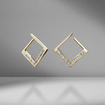 White Light Baguette Diamond Earrings