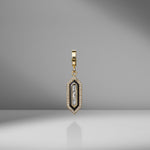 N/S Triple Diamond Enamel Charm