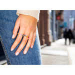 Rainbow Sapphire Eternity Band