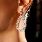 Open Pear Shape Diamond Earrings
