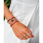 Half Baguette Cut Sapphire Bangle