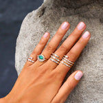 Emerald & Diamond Evil Eye Ring