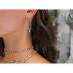 Hudson Pear Diamond Drop Earrings