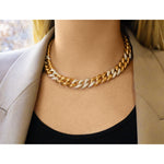 Jumbo Alternating Pavé Link Necklace