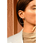 Diamond Circle Large Earrings