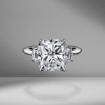 Cushion Cut Engagement Ring with Cadillac Cut Diamonds