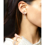 Wave Diamond Drop Earrings