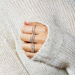 Two Row Baguette Coil Ring