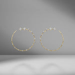 Diamond Circle Large Earrings