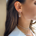 Malaya Garnet and Diamond Shaker Earrings