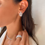 Marquise Diamond Cluster Earrings