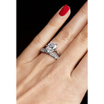 East-West Set Oval Cut Eternity Band .30