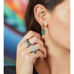 Essential Pavé Baguette Drop Earrings