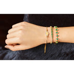 Emerald & Diamond Slider Bracelet