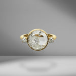 Round Sapphire & Diamond Ring