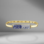 Diamond & Blue Sapphire Shaker Bangle