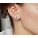 Diamond Cluster Stud Earrings