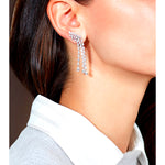 Pear Shape Diamond Cascade Earrings