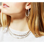 Rose Gold Multi-Shape Diamond Hoops