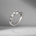 Modern Deco Diamond Baguette Ring