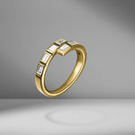 Modern Deco Diamond Baguette Ring