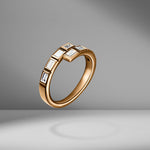 Modern Deco Diamond Baguette Ring