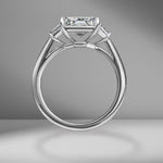 Emerald Cut Engagement Ring with Trapezoids