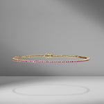 Pink Sapphire Tennis Bracelet