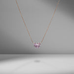 Fancy Purple-Pink Diamond Heart Necklace