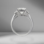 Emerald Cut Engagement Ring with Trapezoids